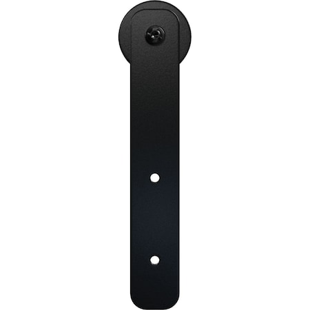 Ekena Millwork Economy Straight Strap Silent Roller Hanger w/ Bolts for Barn Door for 1 3/8" to 1 3/4" Doors, Black GB6008RBL